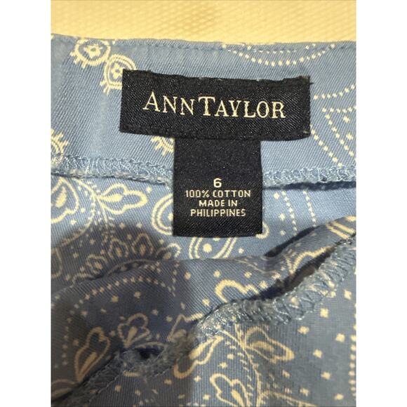 Ann Taylor Blue Bandana Print Skirt Women’s Size 6 Casual Boho Summer - Picture 2 of 7